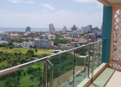 #Condo Pattaya Grand Caribbean Pattaya.  20th floor, sea view, 2 bedrooms, daily rent is worth it.