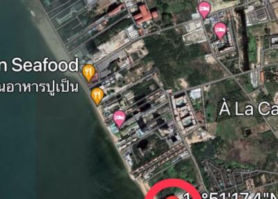 Land for sale, beautiful location, near the sea, Na Jomtien, Pattaya (sea view) Size 394 square wa, about 124 meters from the sea