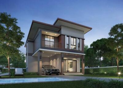 2 storey detached house, 3 bedrooms, 3 bathrooms Nong Ket Yai, Bang Lamung, Chonburi