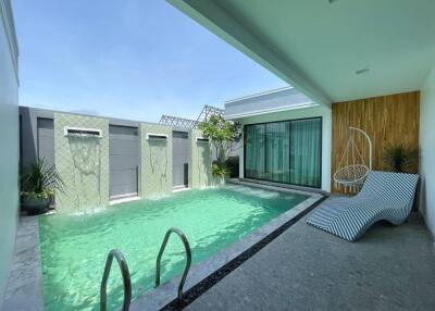 ‼️ wow wow !! Selling the cheapest!!️ #Nordic style pool villa Thung Klom Tan Man, Pattaya. Area 71.91 square wah