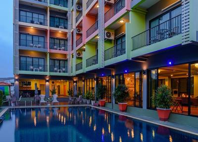 # Hotel for sale, good location Pattaya Naklua is not far from Wong Amat Beach Sold with a hotel license
