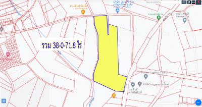 38 Rai 71.8 square wah land in  Huai Pong, Mueang Rayong, Rayong. For sale 4.79  million baht Per Rai.