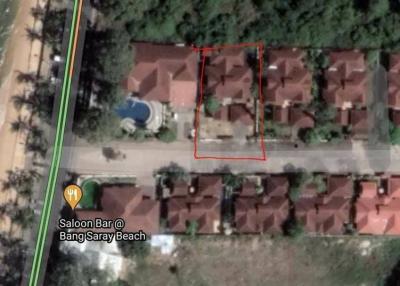 1 Ngan 59 sqwah  Land beach front Bang Saray, Sattahip, Chonburi For sale  40 M.