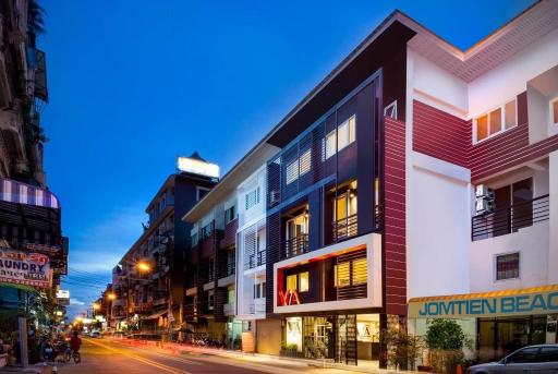 Hotel for sale, 13 rooms, Jomtien, Pattaya.  All 13 rooms Area 36 square wah. 3-storey building