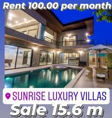 For rent and sale Nice garden and pool villa Huai yai Pattaya