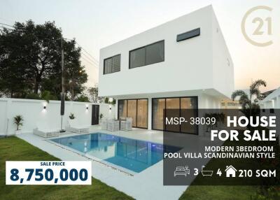 Modern 3bedroom Pool villa Scandinavian style @haui yai