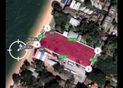 Beachfront land for sale at Bang Saray Chonburi