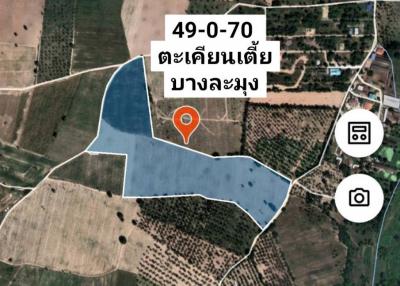 Beautiful plot of land for sale. Location near the community, Takhian Tia, Bang Lamung, Chonburi