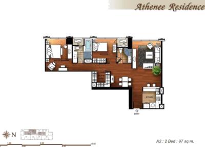 2 bed Condo in Athenee Residence Lumphini Sub District C019464