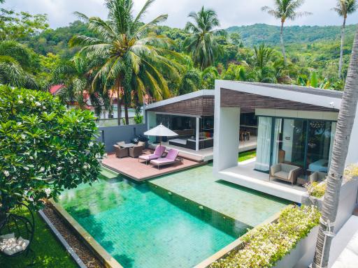 Beach front pool villa for sale in Koh Samui.