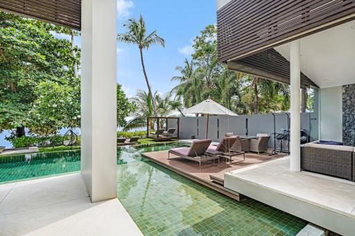 Beach front pool villa for sale in Koh Samui.