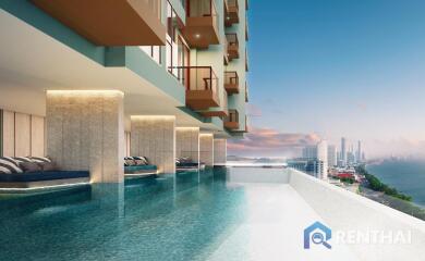 Arom Jomtien sale 1 bedroom 1 bathroom 47 sq.m. High floor sea view foreign name