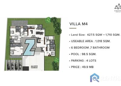 For sale house 6 bedrooms at M Mountain Grand Villa