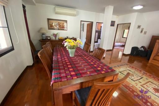 Walk to the local market! Wonderful 3 bedroom house with a large garden for sale in Sansai, Chiang Mai.