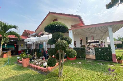 Single Storey Thai-Swiss Home in Sansai Countryside 3 bedroom fully furnished at Sansai Chiangmai