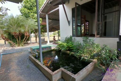 Lots of Potential! 80% completed house for sale on a large plot of land 1 Rai 3 Ngan 32 sqw Sansai, Chiang Mai