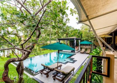 A Large, Lake Facing Balinese Style 3 Bedroom Pool Villa in Khao Takiab Area (Completed, Fully Furnished)