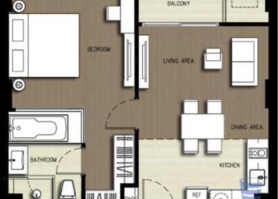 [Property ID: 100-113-24453] 1 Bedrooms 1 Bathrooms Size 46.6Sqm At Via Botani for Rent 40000 THB