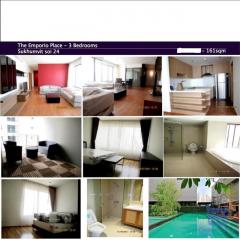 [Property ID: 100-113-23870] 3 Bedrooms 3 Bathrooms Size 151Sqm At The Emporio Place for Rent 95000 THB