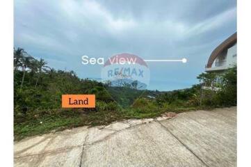 Land for sale on the hill with 180° sea view @Bophut Koh Samui - 920121030-167