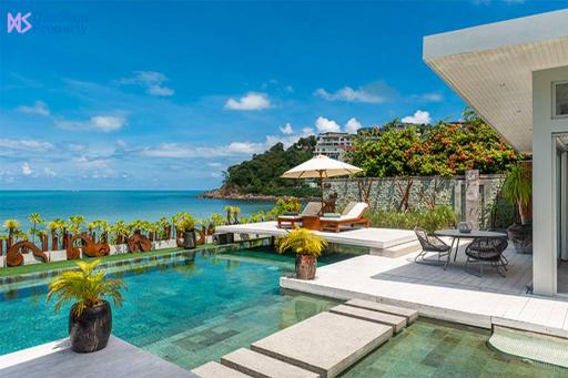 Stunning 5-Bedroom Samui Beachfront Villa in Plai Laem