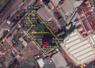 Land for sale 8 rai, 49 square wa , Soi Thetsaban Bang Pu 46, Sukhumvit Road, Tai Ban , Mueang , Samut Prakan.