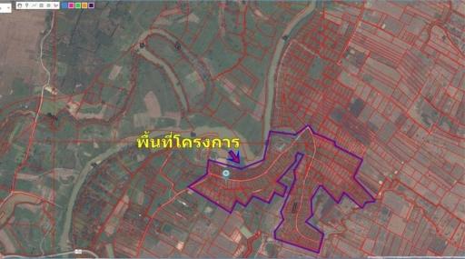 Land for sale 383 rai, good location, next to Ing River, Ta Subdistrict, Khun Tan , Chiang Rai.