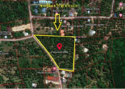 Land for sale 8 rai 65 sq m., Koh Phangan Subdistrict, Koh Phangan , Surat Thani.