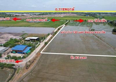 Land for sale 6 rai, Bang Khu Wat Subdistrict, Mueang , Pathum Thani.