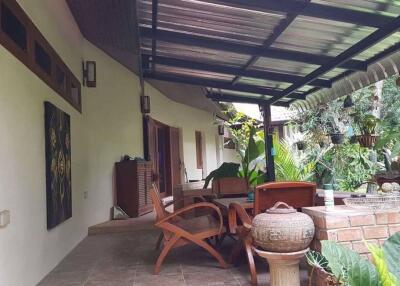 House for sale in Doi Saket, Chiang Mai, Baan Suan, rice field, mountain view, quiet