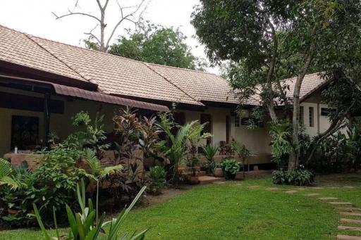 House for sale in Doi Saket, Chiang Mai, Baan Suan, rice field, mountain view, quiet