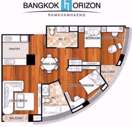 2 bed Condo in Bangkok Horizon Ramkhamhaeng Huamak Sub District C09899