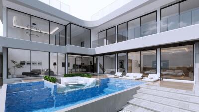 New luxurious pool villa 5 bedrooms for sale