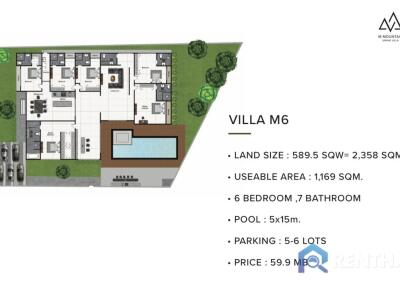 For sale house 6 bedrooms at M Mountain Grand Villa