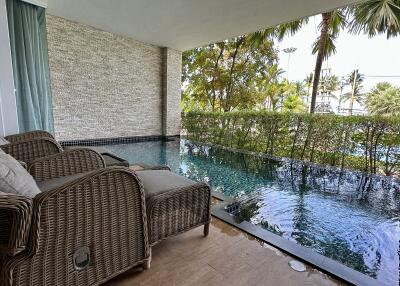 Stunning beachfront two-beds with private pool!