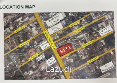 Exceptional Commercial Land for Sale: 693 sqw Adjacent to Sukhumvit Road + BTS On Nut