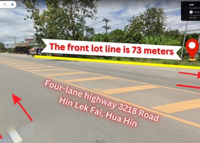 7 Rai land in Hua Hin on 4-lane highway, 3218 Road Hin Lek Fai