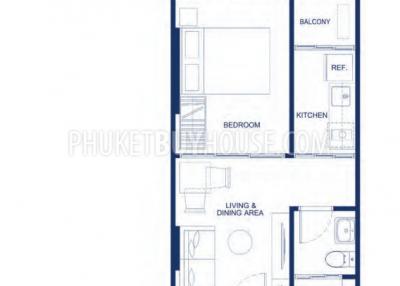 KTH7456: One Bedroom Apartment Close to Phuket Town