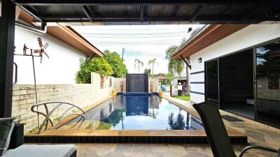 2 bedroom pool villa only 400 meters from the beach. Price 4,250,000 THB