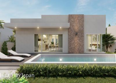 Contemporary Design Unique 2 Bedroom Pool Villa Near Pineapple Valley Golf for Sale in Hua Hin (Under Construction)