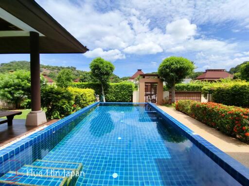 Balinese Style 2 Bedroom Pool Villa in Popular Panorama Project for Rent near Sai Noi Beach, Hua Hin