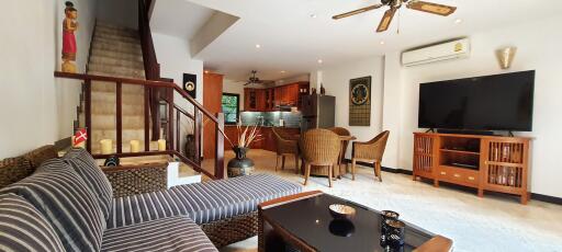 2 storey fully furnished 2 bedroom Garden & Pool villa. Price 3,950,000 THB