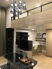 Chewathai Residence Asoke Duplex 1-Bedroom 1-Bathroom Fully-Furnished Condo for Rent