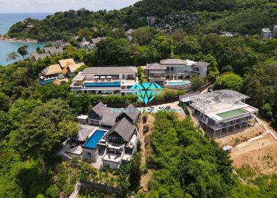 Stunning Sea Views 8 Bedrooms oceanfront villa For sale in Kamala, Phuket.