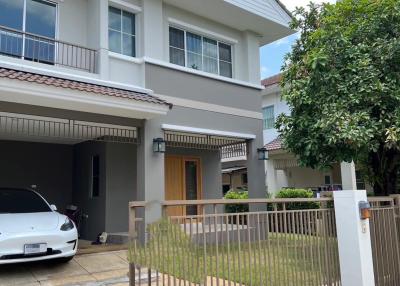 House for sale, ready to move in, newly renovated, Manthana Village. Pinklao-Rama 5, area 61.7 sq