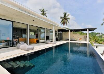 3 bedrooms pool villa with an amazing sea-view in Chaweng Noi