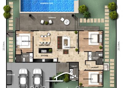 Eeden Village - Elegant 3 Bedroom Pool Villa - New Development