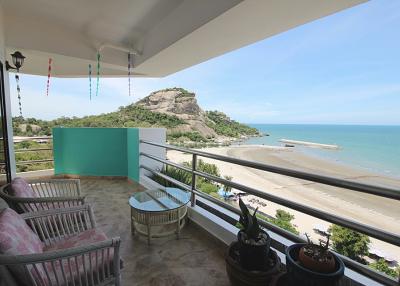 Absolute Beachfront 2 Bed Condo For Sale in Khao Takiap