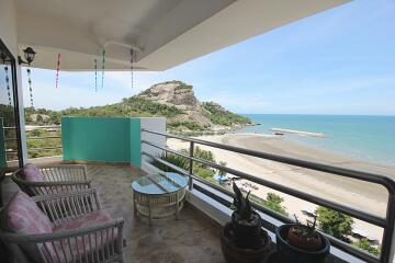 Absolute Beachfront 2 Bed Condo For Sale in Khao Takiap