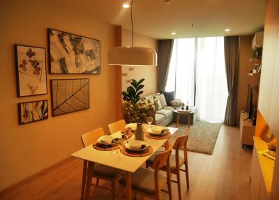 2-bedroom new condo a mere 600m from BTS Asoke!